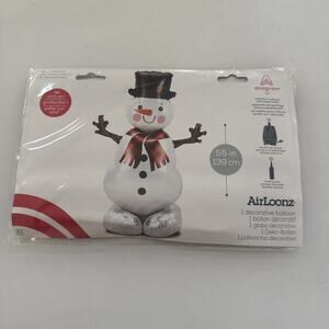 Christmas Snowman Airloonz Fill With Air Balloon‎ 55" NO HELIUM REQUIRED
